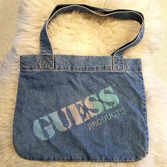 vintage guess tote bag